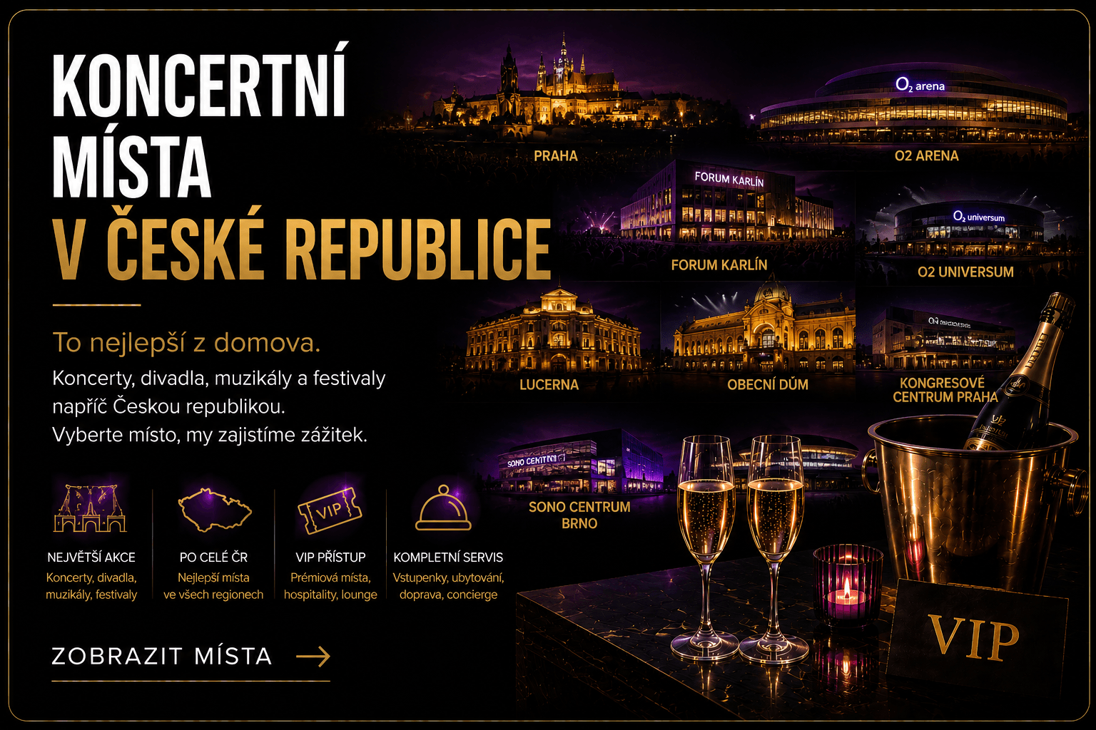 Koncertní místa v České republice – koncerty, divadla, muzikály a festivaly