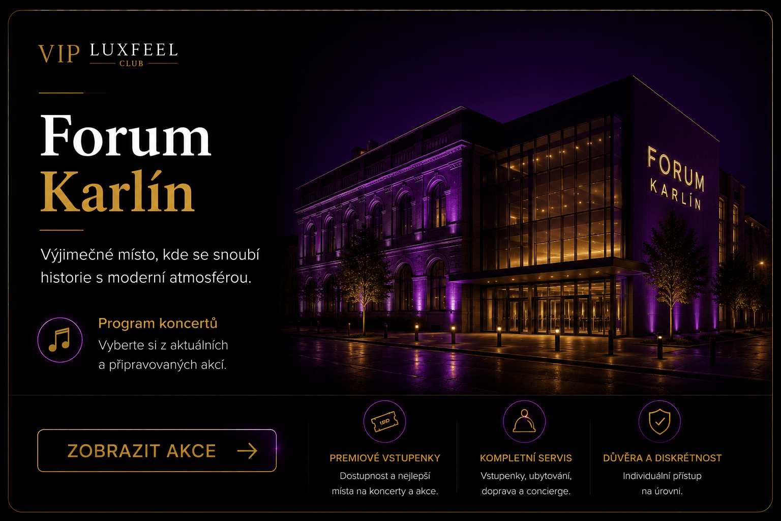 Forum Karlín – program koncertů