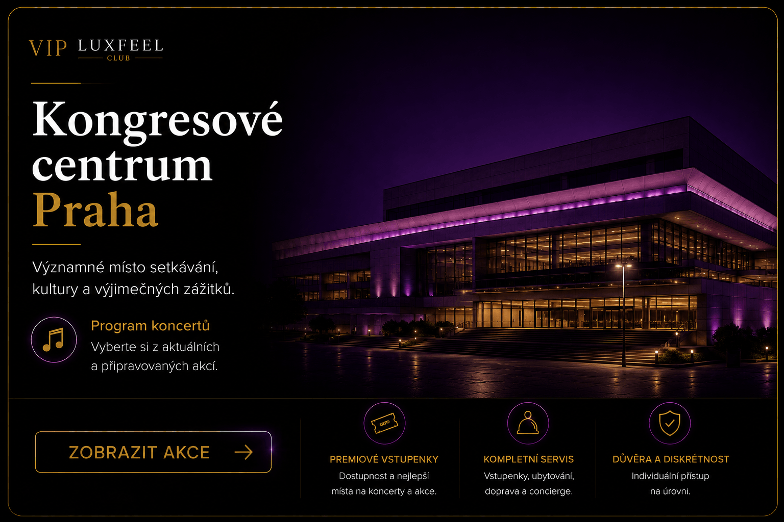 Kongresové centrum Praha – program koncertů