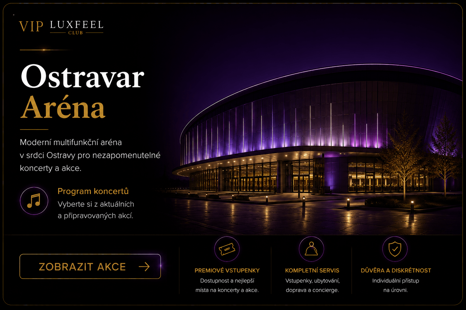 Ostravar Aréna – program koncertů