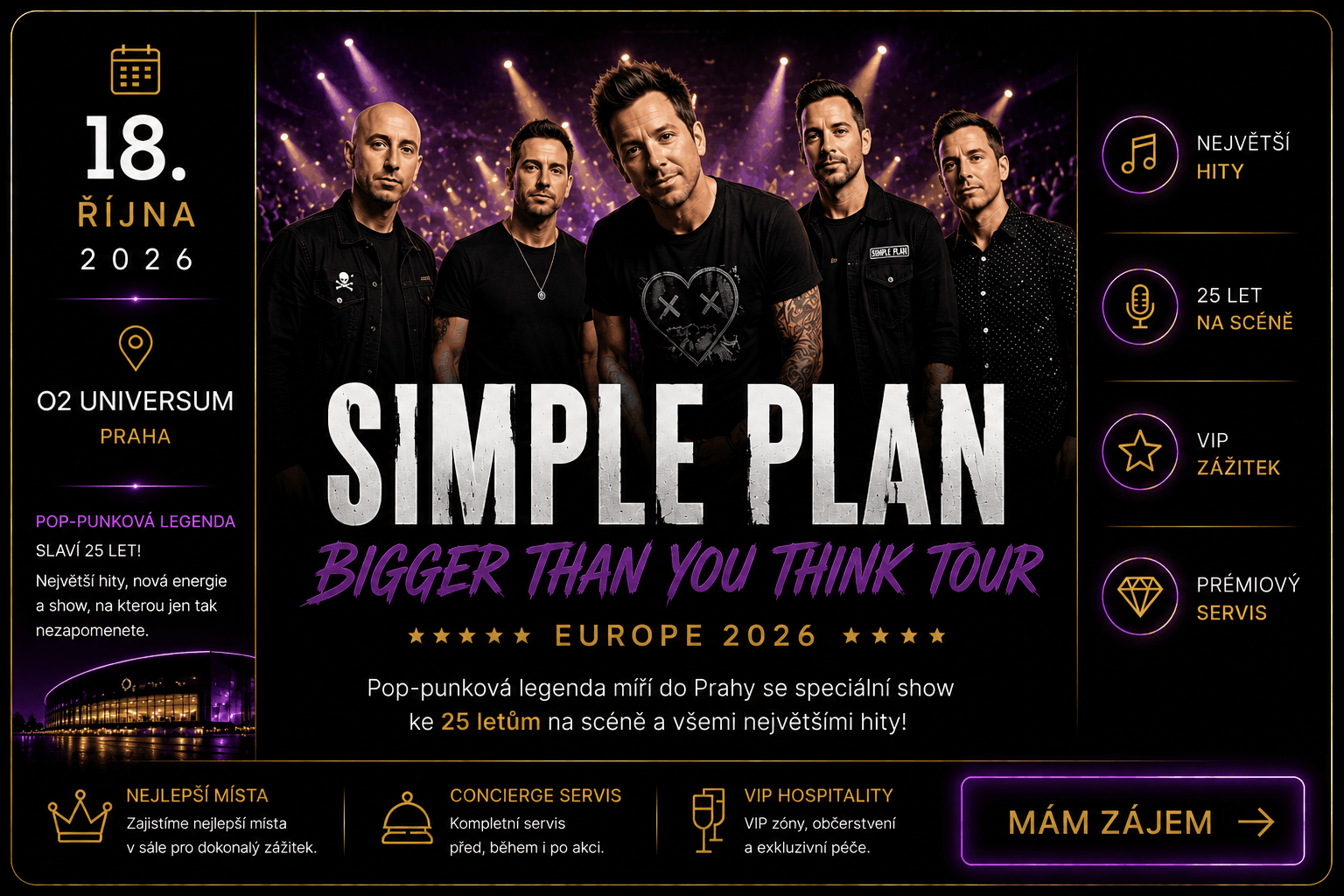 Simple Plan – Bigger Than You Think Tour – O2 universum Praha