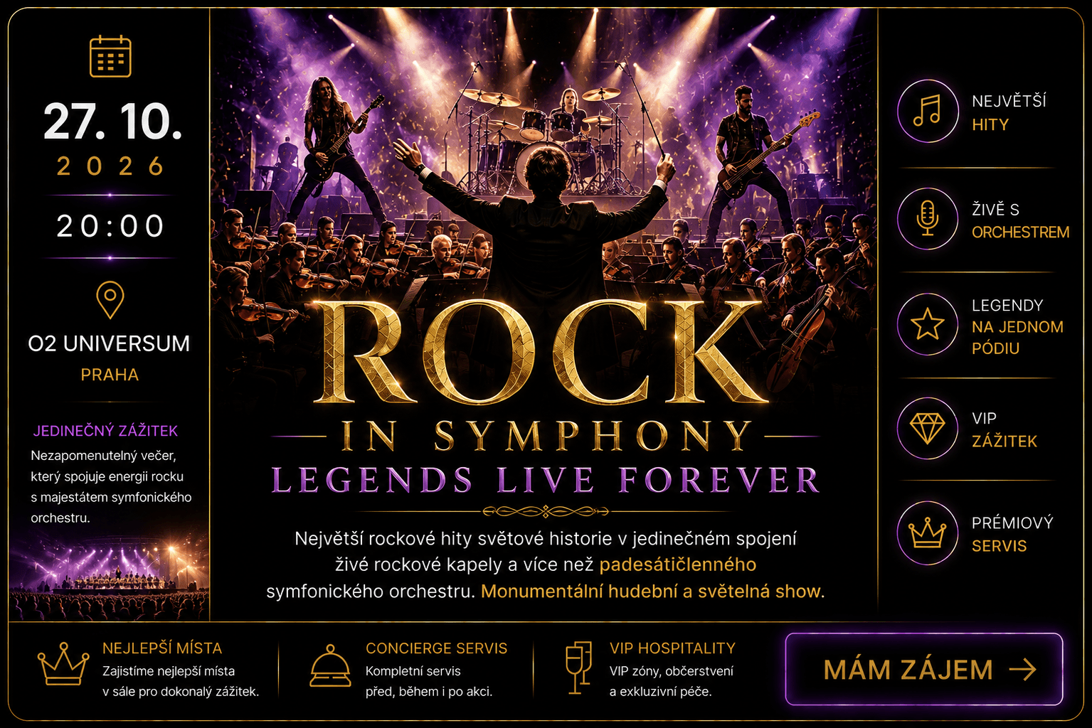 Rock in Symphony – Legends Live Forever – O2 universum Praha