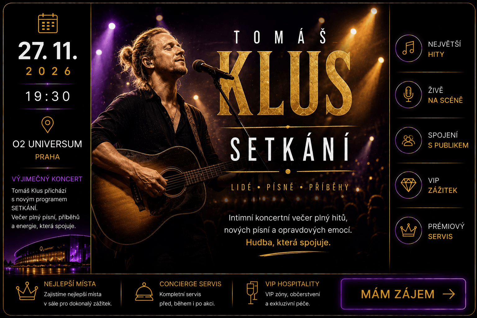 Tomáš Klus – Setkání – O2 universum Praha