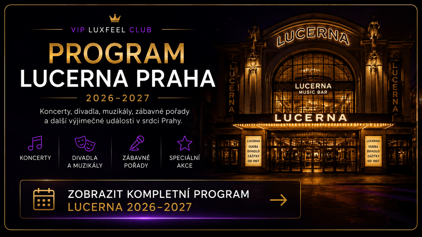 Program Lucerna Praha 2026–2027