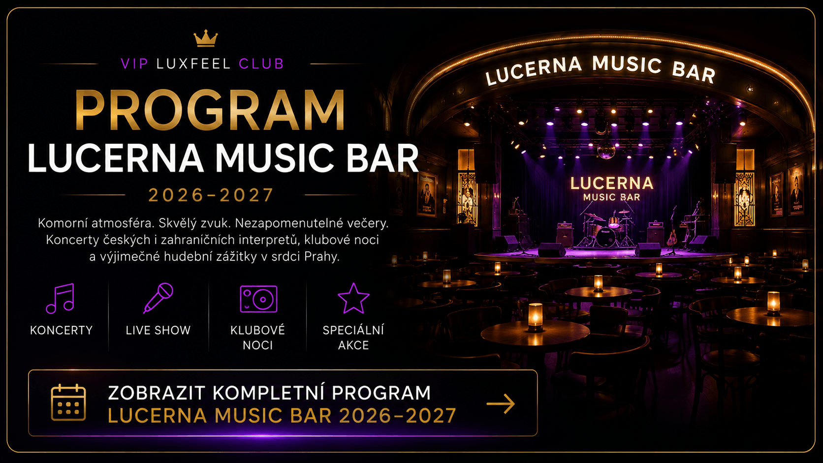 Program Lucerna Music Bar 2026–2027