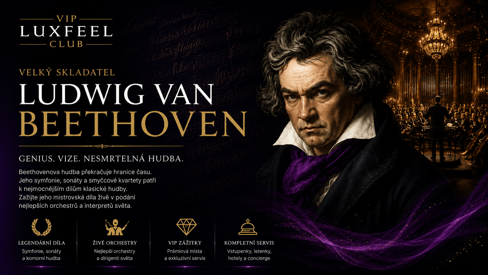 Ludwig van Beethoven – VIP koncertní zážitky a klasická hudba