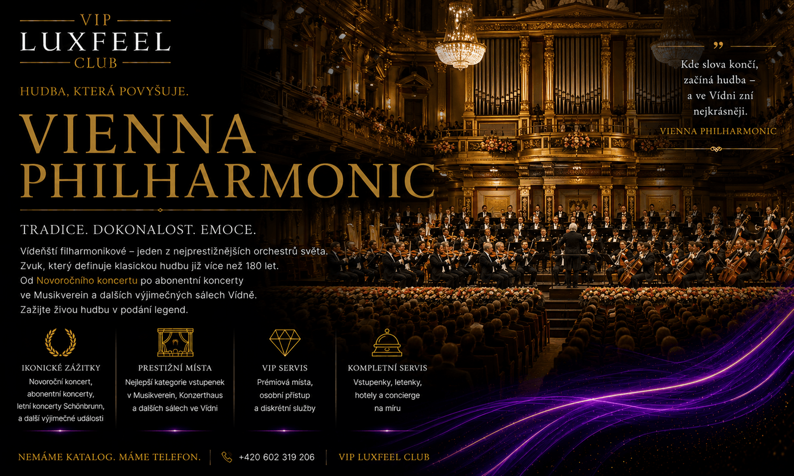 Vienna Philharmonic – VIP vstupenky a koncertní zážitky ve Vídni