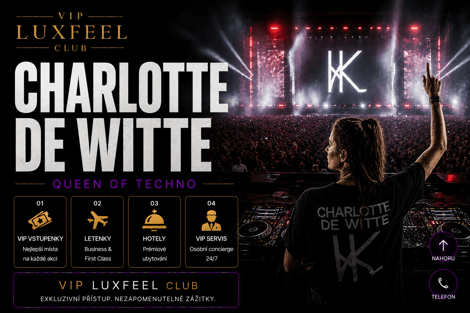Charlotte de Witte – VIP vstupenky, techno festivaly a světové show