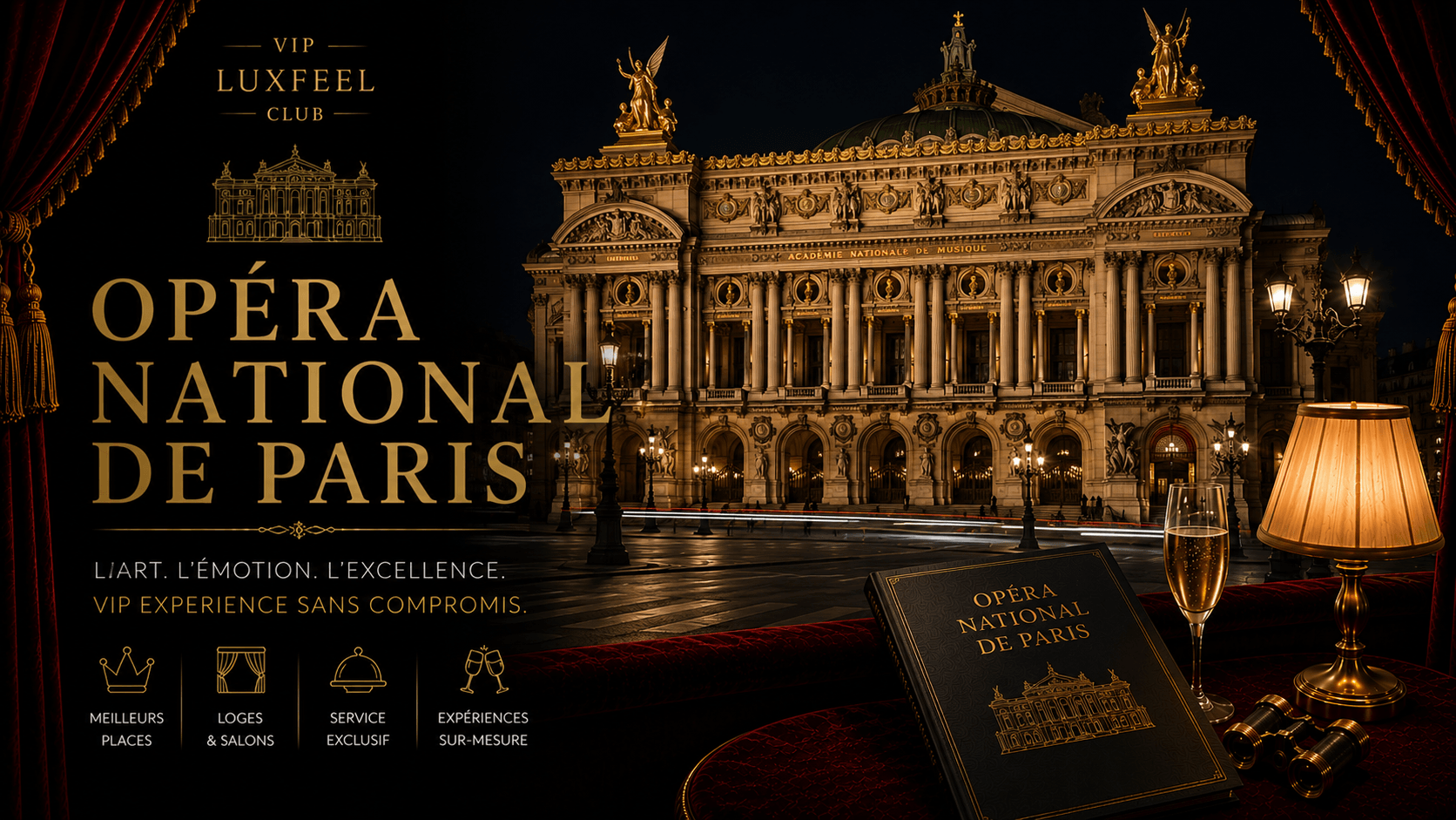 Opéra National de Paris – VIP vstupenky, lóže a concierge servis VIP LUXFEEL CLUB
