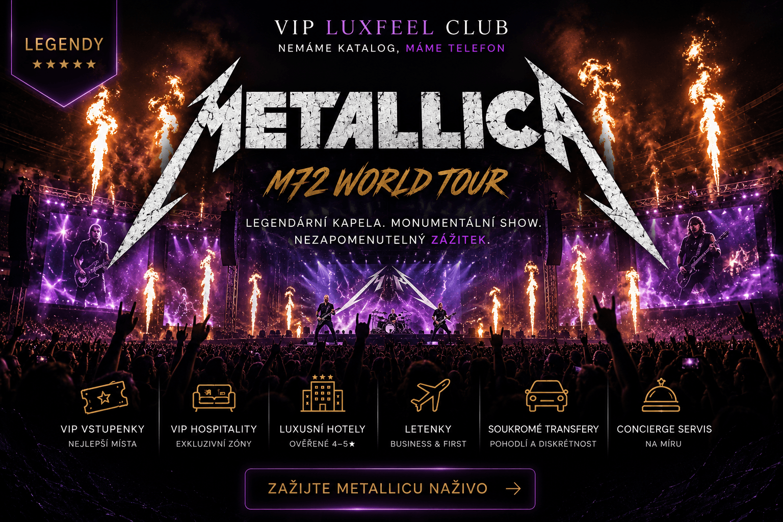 Metallica – VIP koncertní zážitek