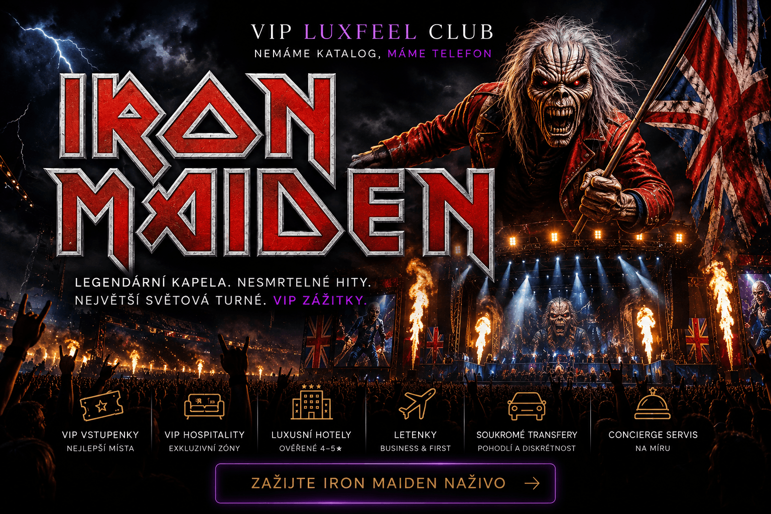 Iron Maiden – VIP koncertní zážitek