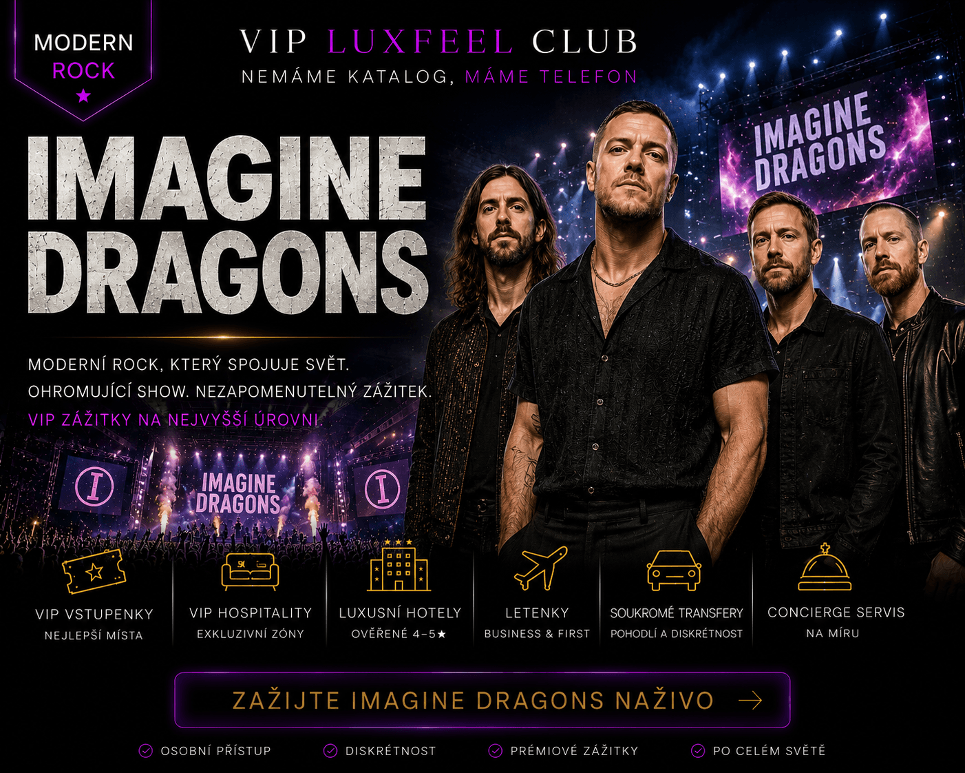 Imagine Dragons – VIP koncertní zážitek
