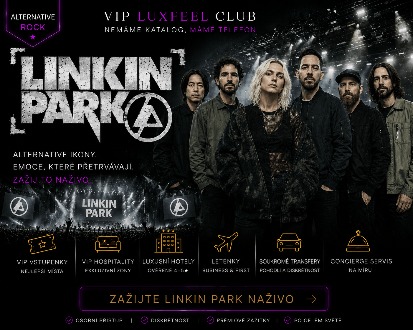 Linkin Park – VIP koncertní zážitek
