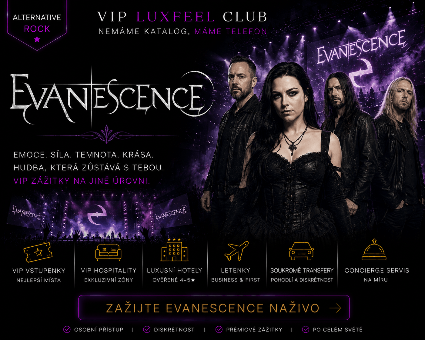 Evanescence – VIP koncertní zážitek
