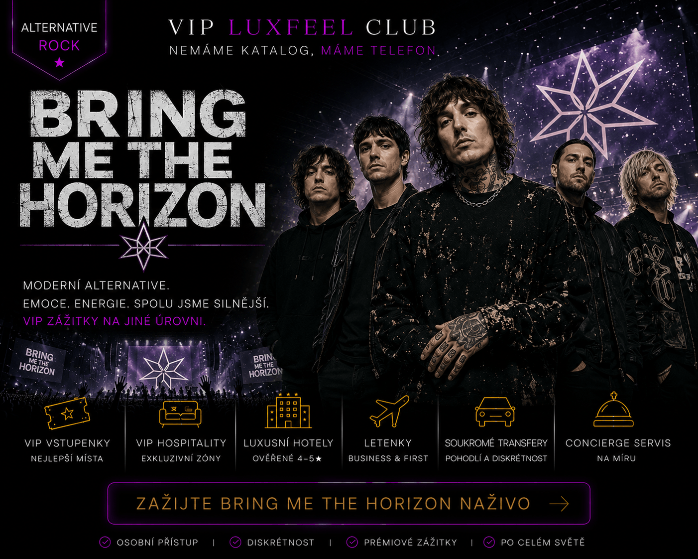 Bring Me The Horizon – VIP koncertní zážitek
