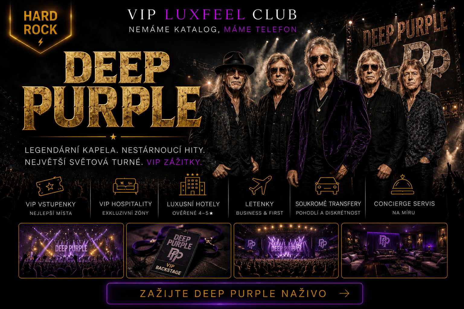 Deep Purple – VIP koncertní zážitek