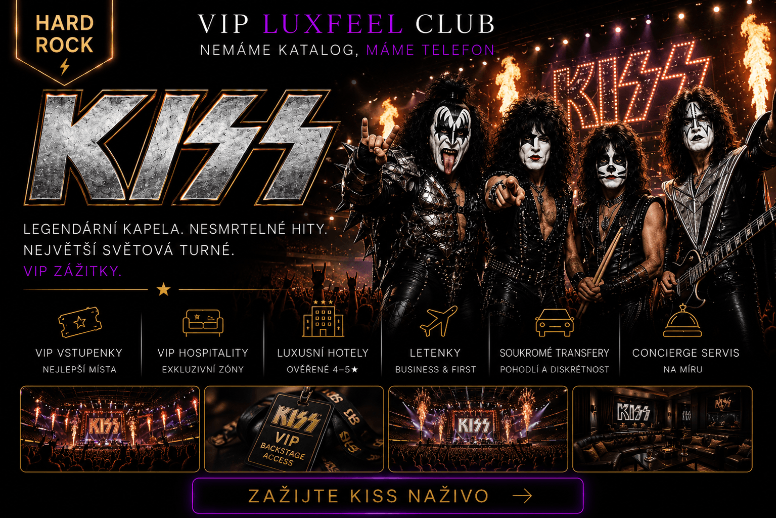 KISS – VIP koncertní zážitek
