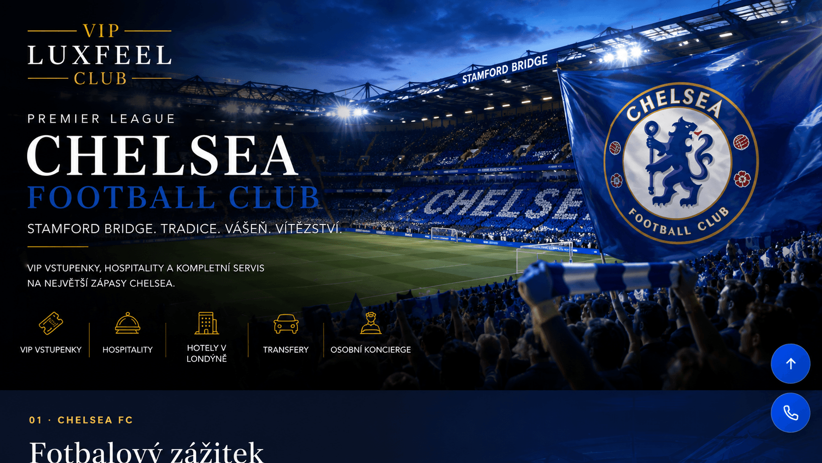 Chelsea VIP vstupenky a hospitality – VIP LUXFEEL CLUB