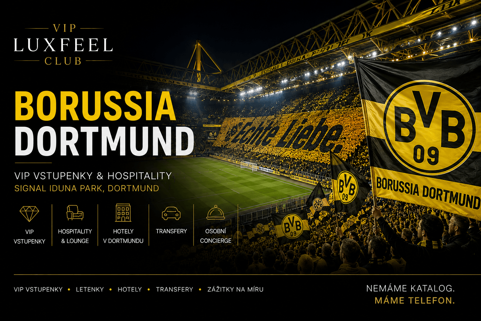 Borussia Dortmund VIP vstupenky a hospitality – VIP LUXFEEL CLUB