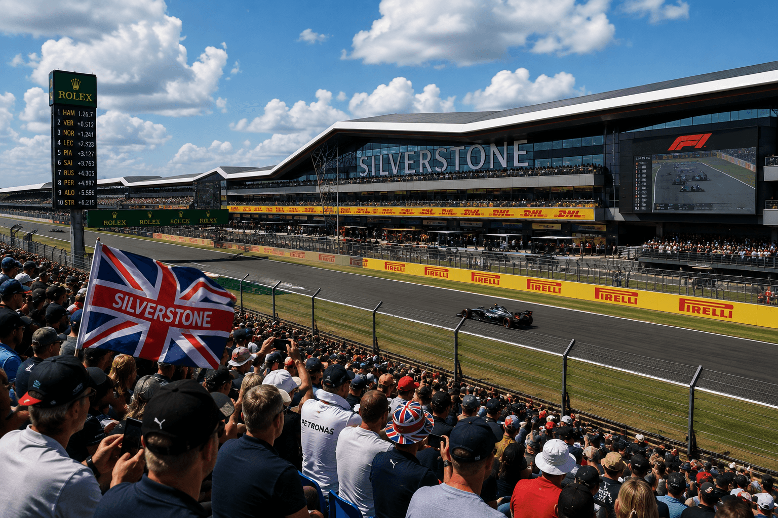 Fanoušci British Grand Prix na Silverstone