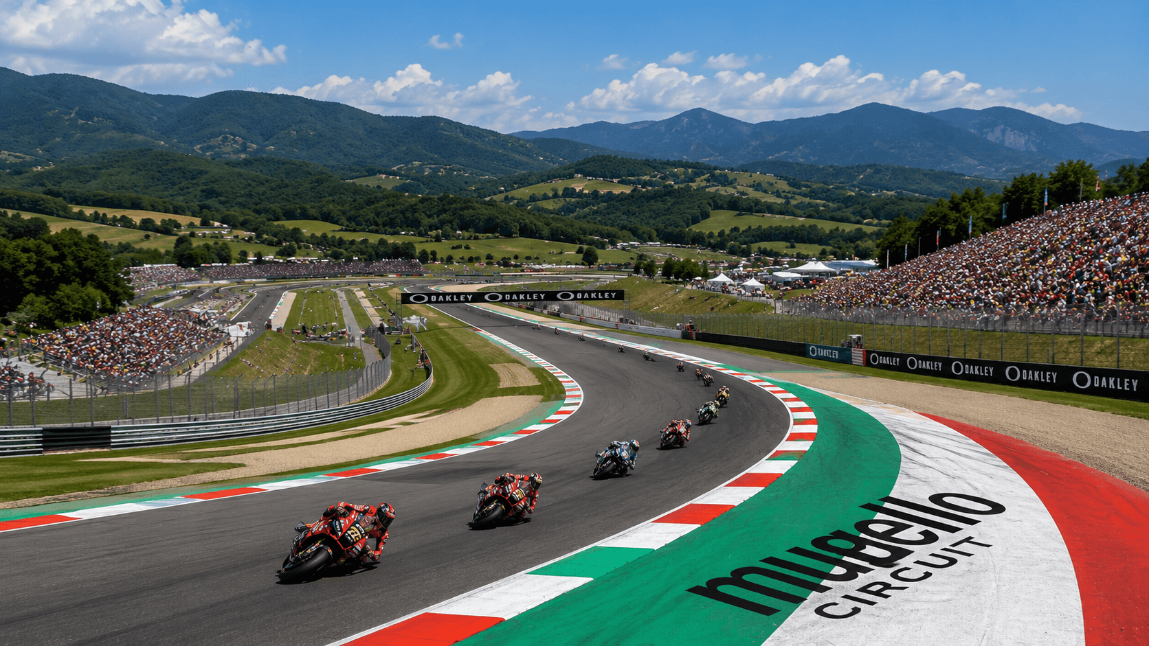 MotoGP Mugello – panoramatický pohled na okruh v Toskánsku