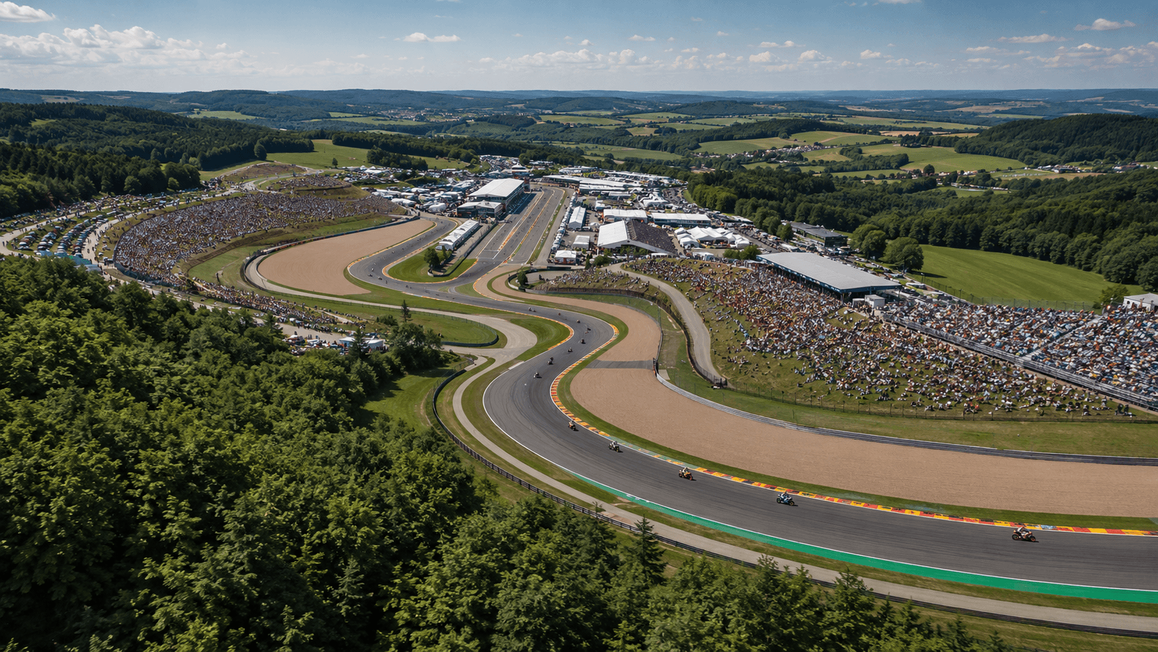 MotoGP Sachsenring – panoramatický pohled na okruh