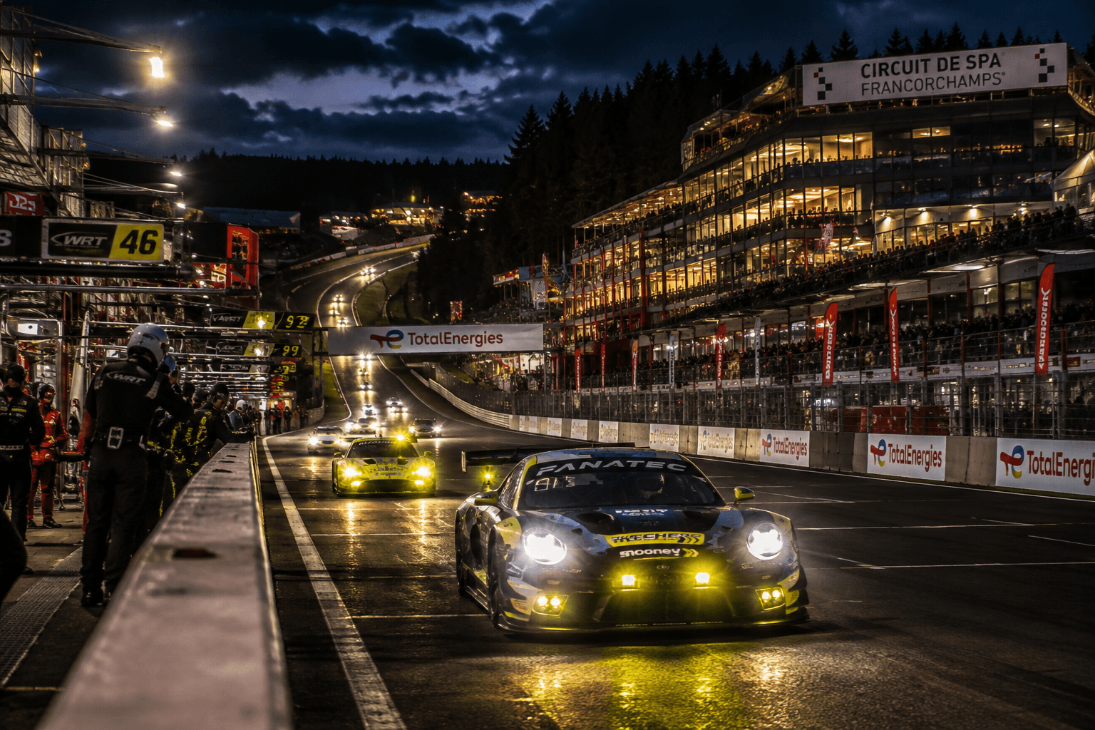 24 Hours of Spa – noční pit lane a GT3 závod