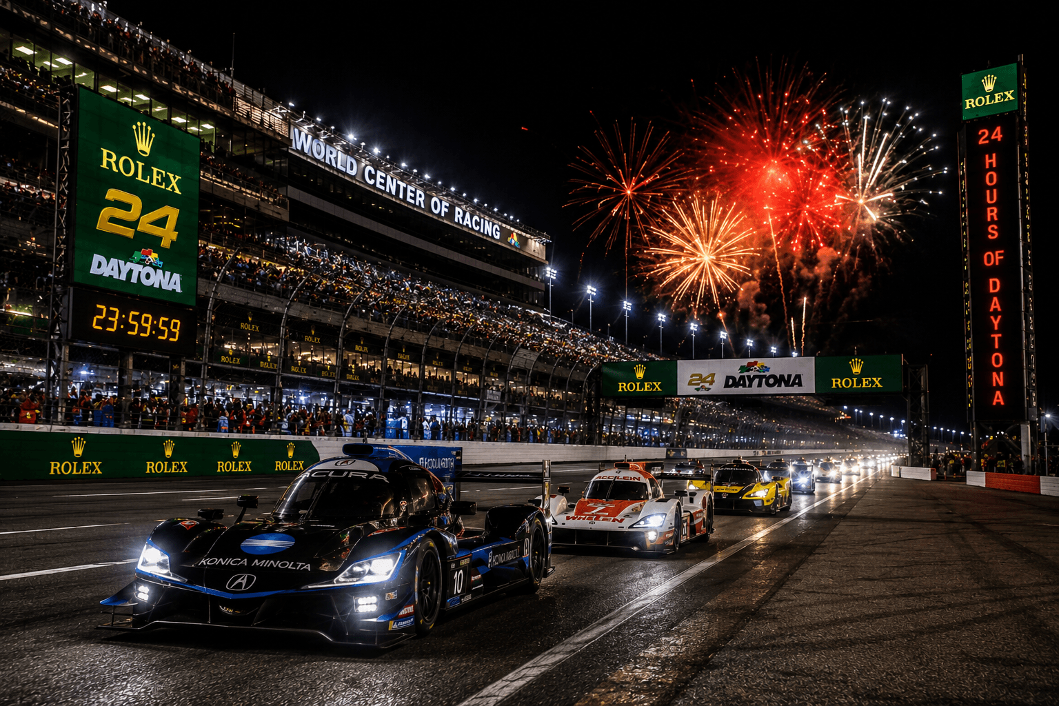 Rolex 24 at Daytona – noční cíl a závodní atmosféra
