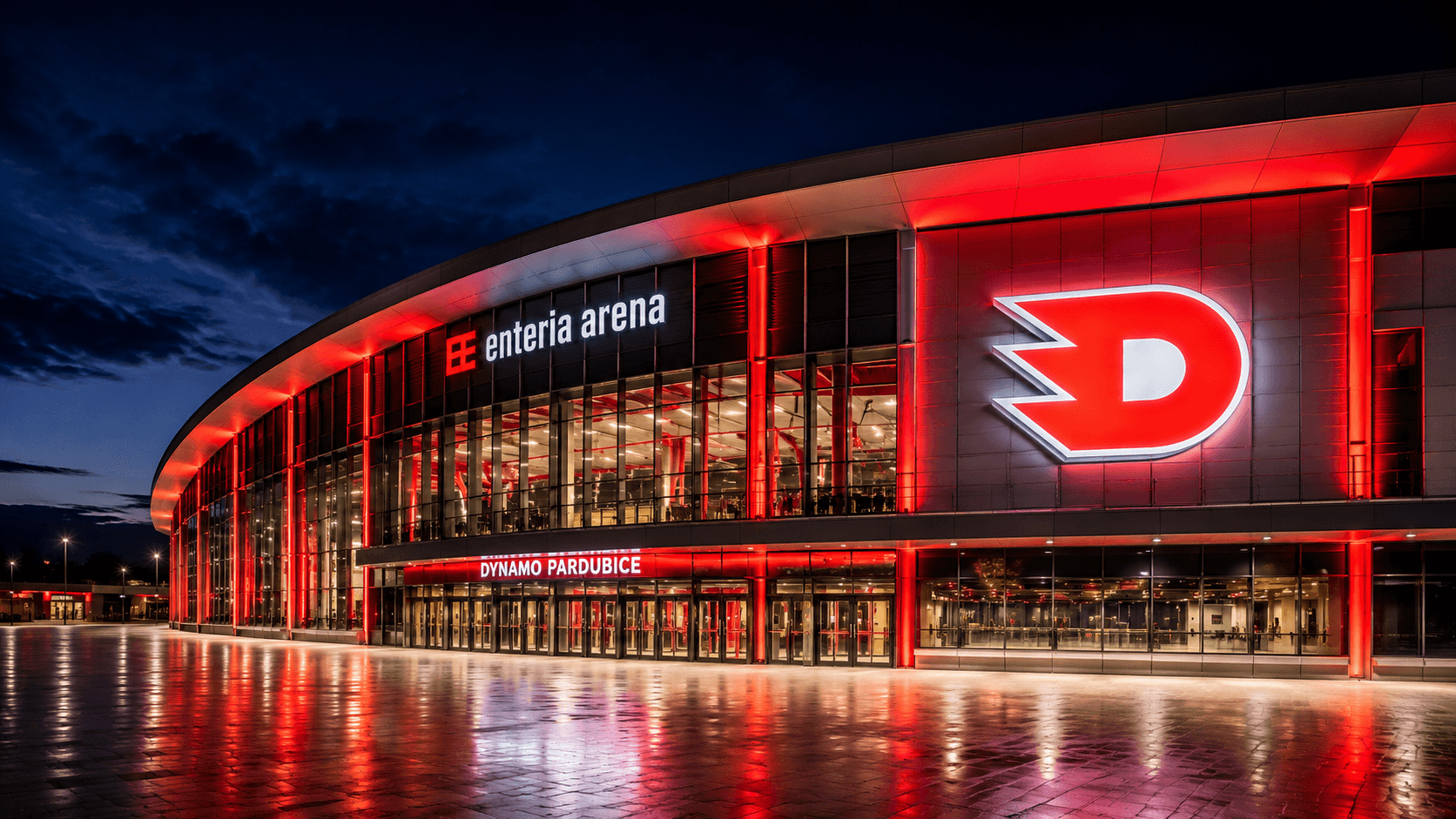 enteria arena Pardubice večer