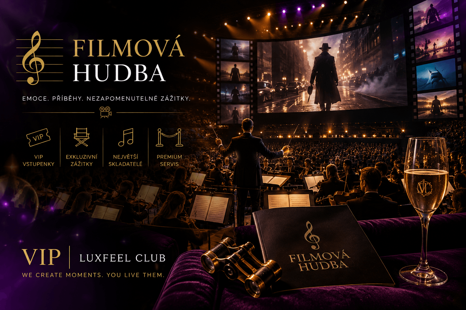 Filmová hudba živě – VIP vstupenky a koncertní zážitky