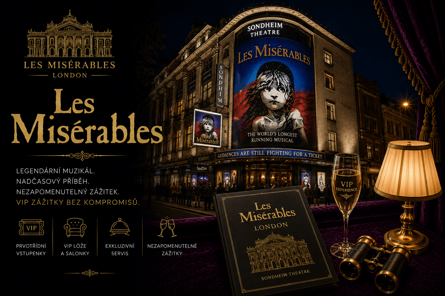 Les Misérables Londýn – VIP vstupenky