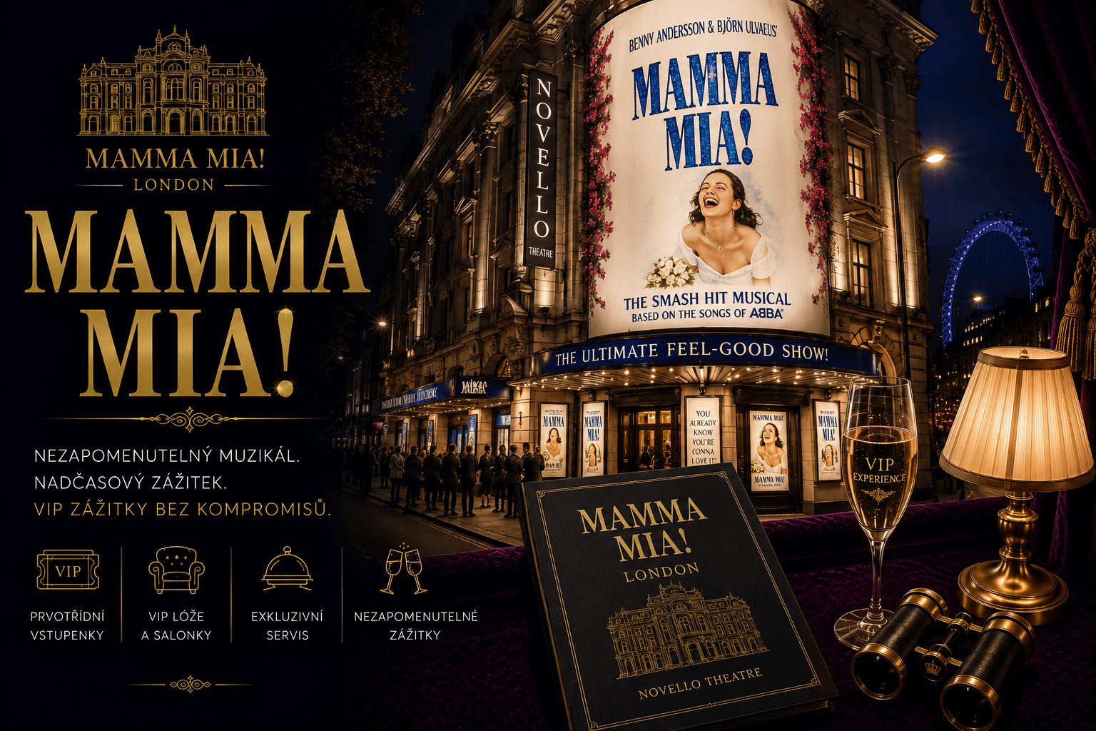 MAMMA MIA! Londýn – VIP vstupenky
