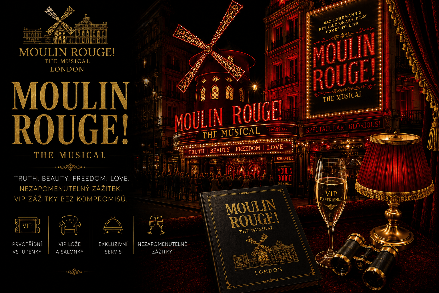 Moulin Rouge! The Musical Londýn – VIP vstupenky