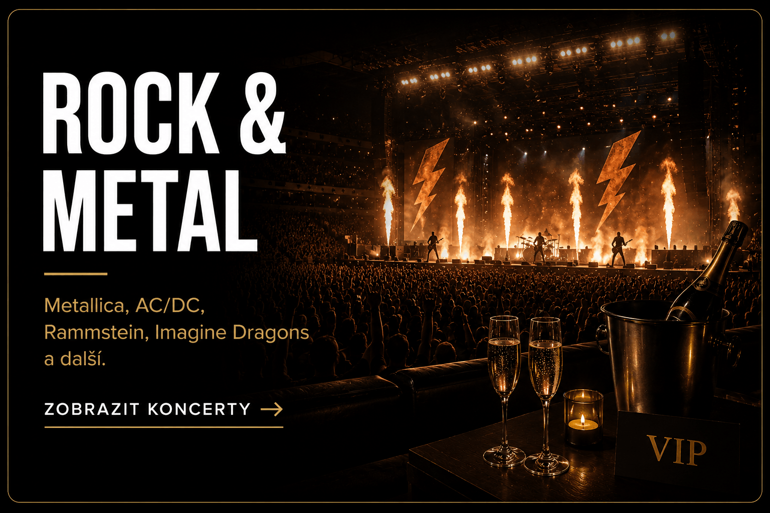 VIP vstupenky na rockové a metalové koncerty