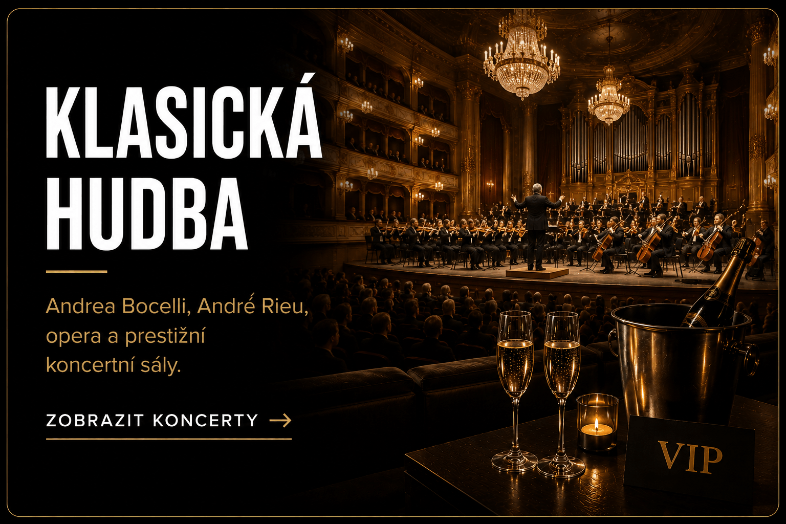 VIP vstupenky na koncerty klasické hudby