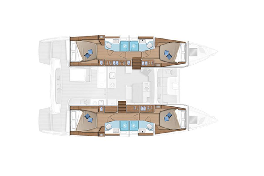 Lagoon 46 interior