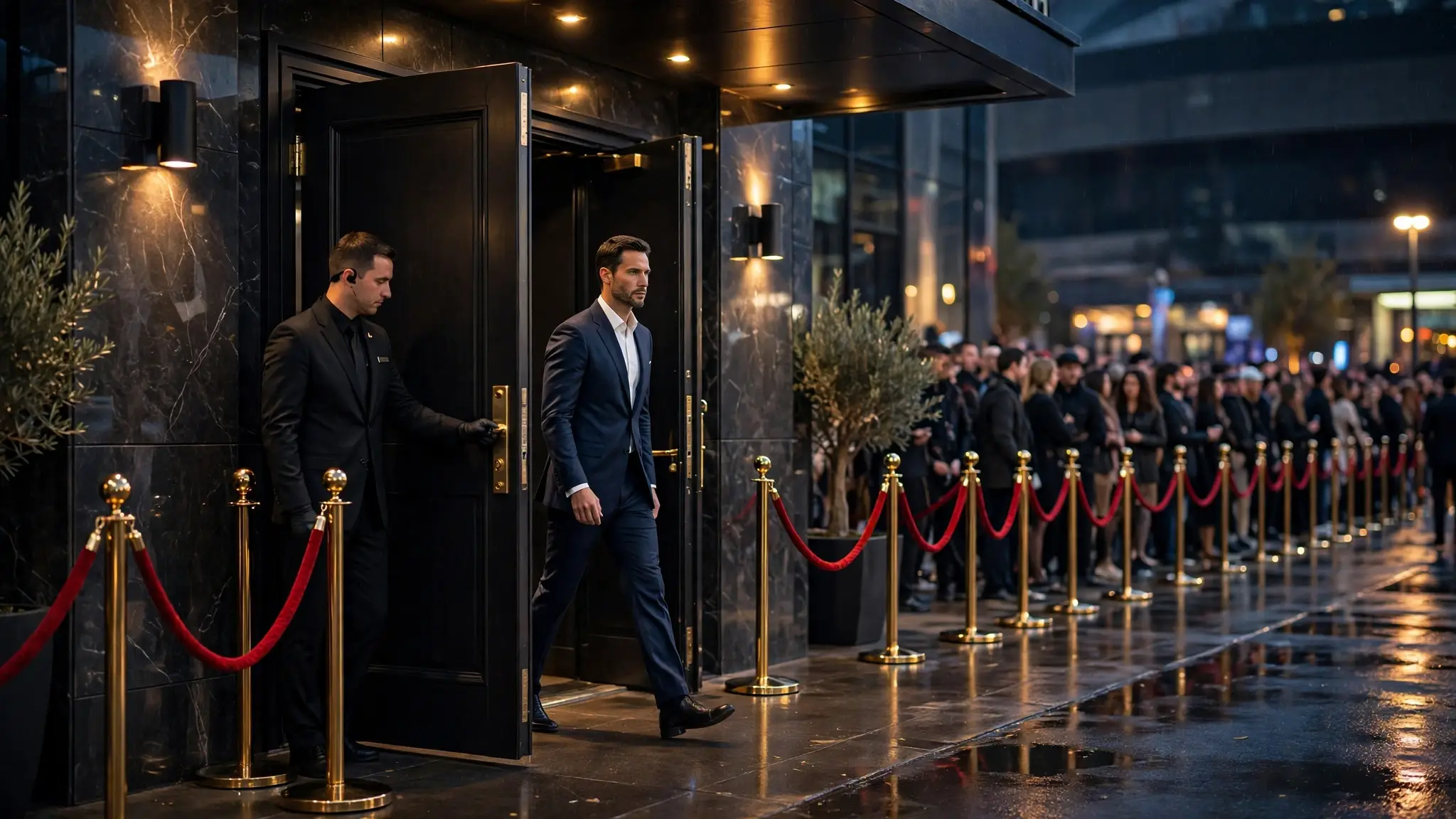 VIP vstup - samostatný vchod bez fronty pro klienty Luxfeel