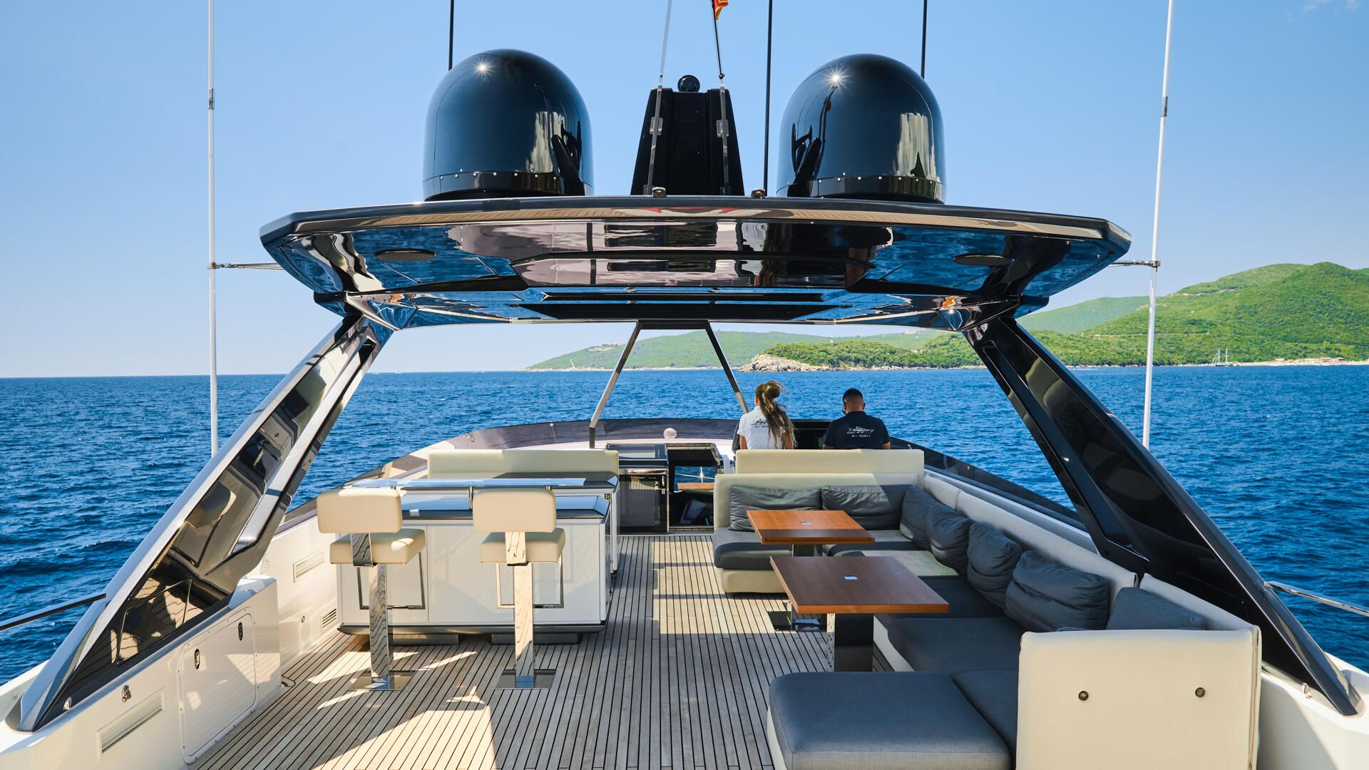 Luxury yacht Croatia flybridge