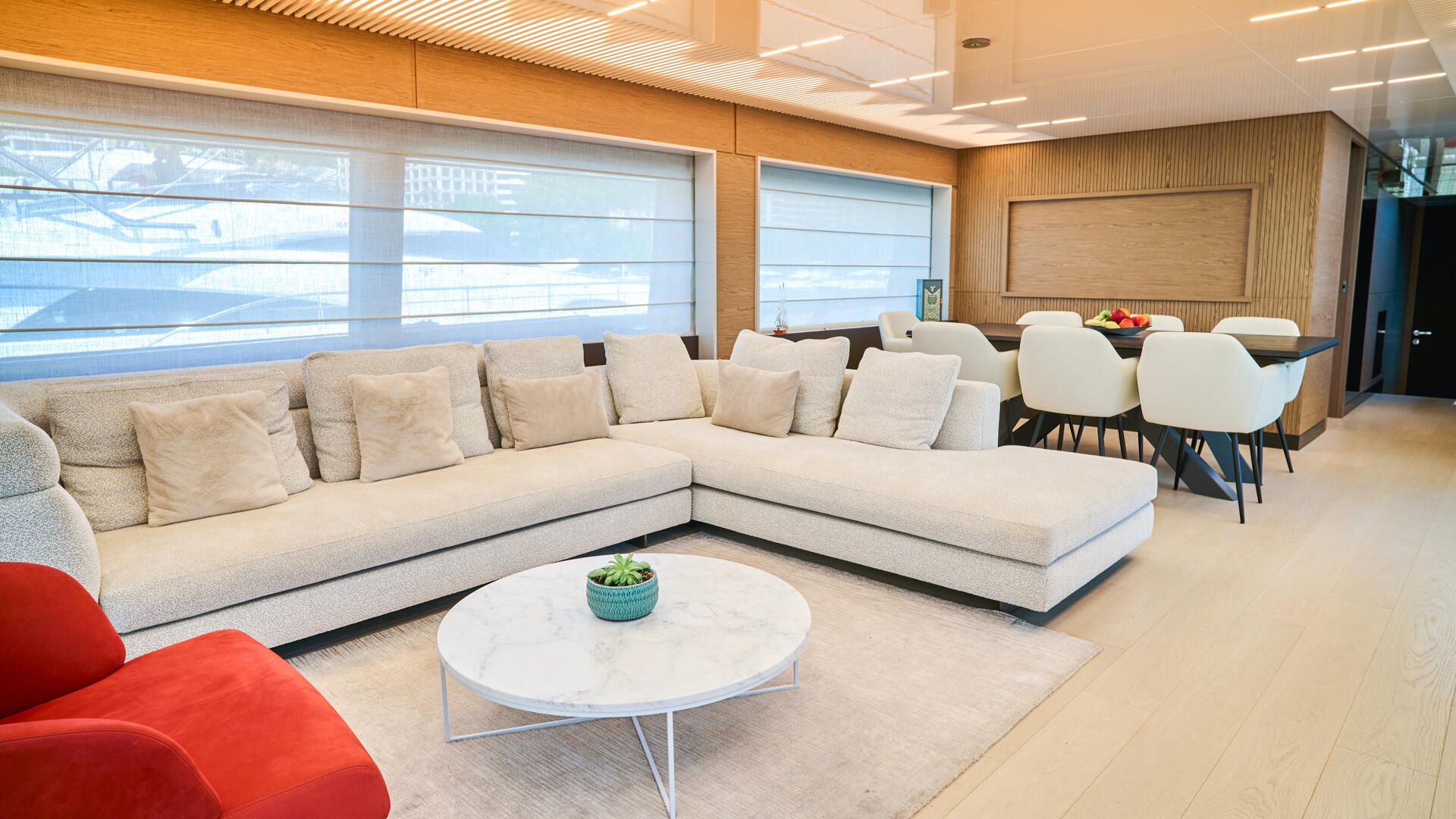 Luxury yacht salon