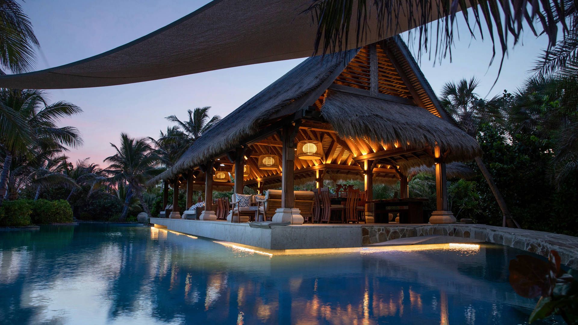 Necker Island at night