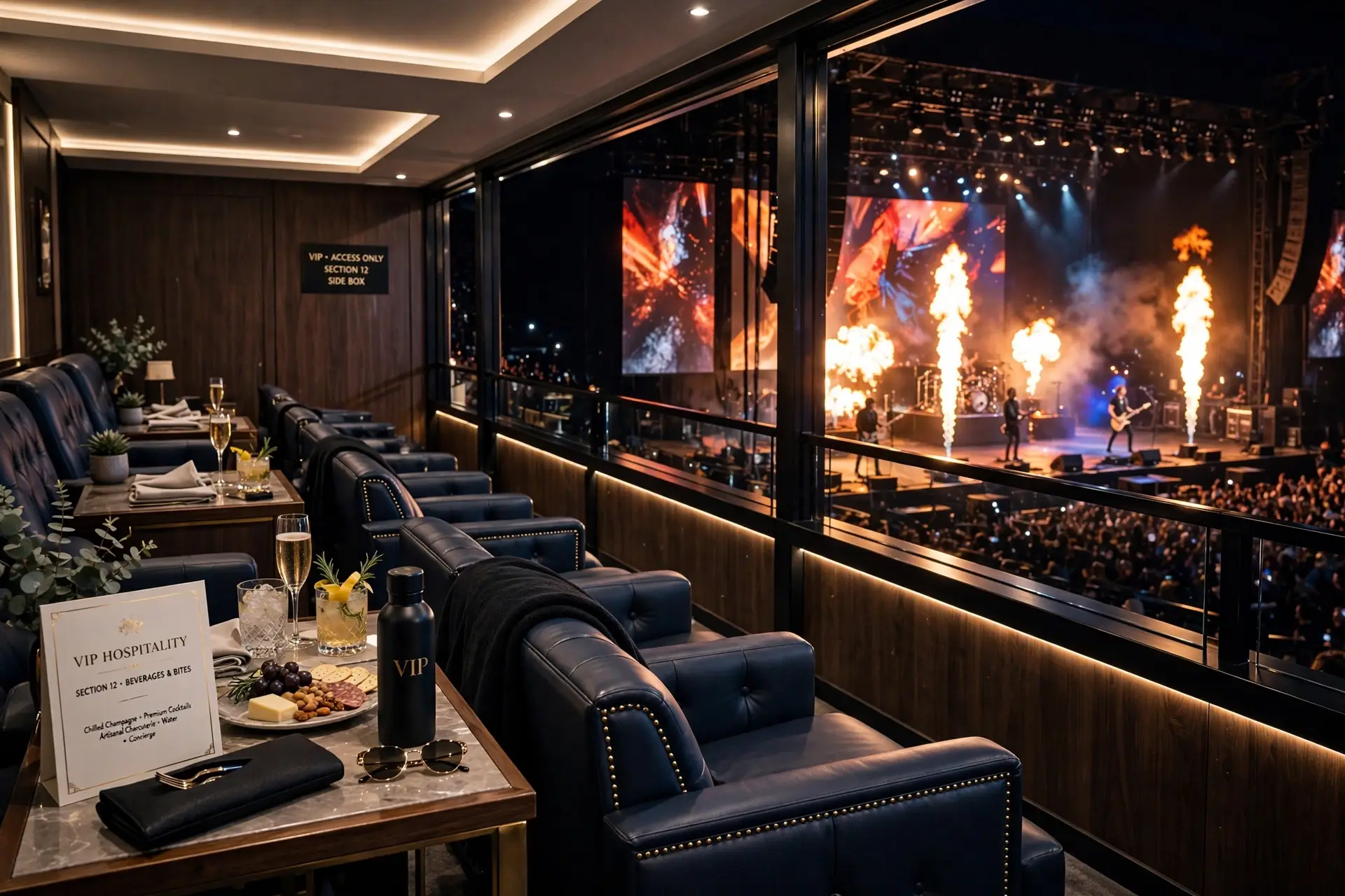 VIP výhled na Rammstein koncert - bezpečné místo bokem od pyra, VIP vstupenky